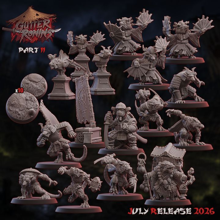 Gutter Ronins - Ratmen Team - UGNI Miniatures