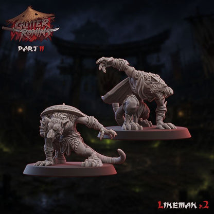 Gutter Ronins - Ratmen Team - UGNI Miniatures