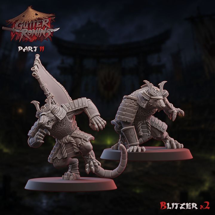Gutter Ronins - Ratmen Team - UGNI Miniatures