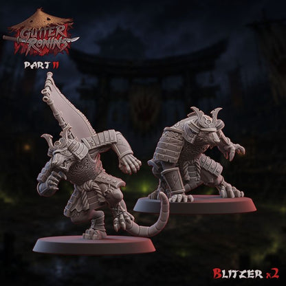 Gutter Ronins - Ratmen Team - UGNI Miniatures