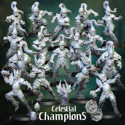 Celestial Champions - High Elves - Team for Fantasy Football Miniature Tabletop Game - Punga Miniature - TheMajorLab