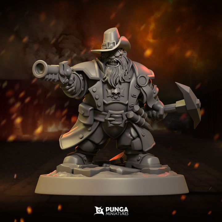 Witch Hunter Hero Halfling Ogre Dwarf Human Punga Miniatures D&D TTRPG Miniature Warband