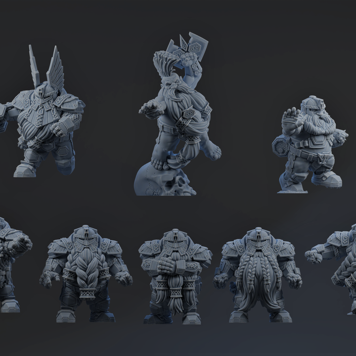 Dwarf Team for Fantasy Football Miniature games Brutefun Miniatures