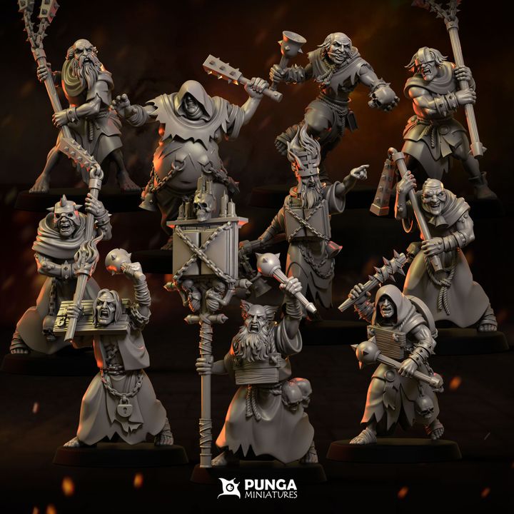 10x Flagelliants Human Warband Punga Miniatures – TheMajorLab