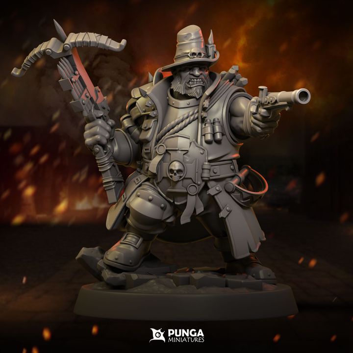 Witch Hunter Hero Halfling Ogre Dwarf Human Punga Miniatures D&D TTRPG Miniature Warband - TheMajorLab