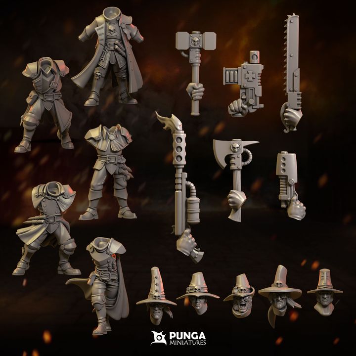 Sci-FI Witch Hunters Warband Punga Miniatures Grimdark Future