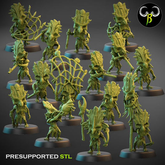 Tikki Shore warriors ranged squad - ClayBeastCreation - TheMajorLab