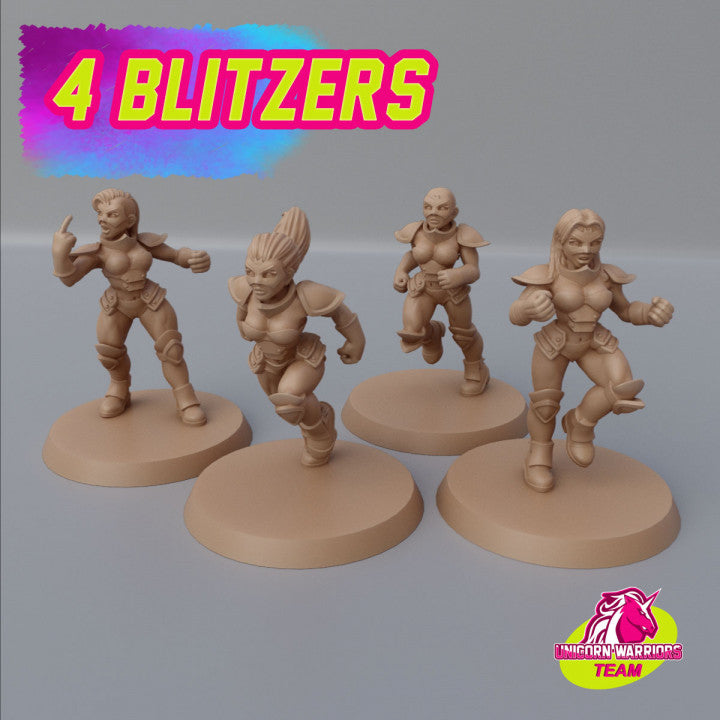 Unicorn Team Amazons Miniatures for Fantasy Football Tabletop Games Cosmondo