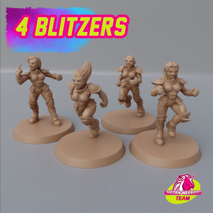 Unicorn Team Amazons Miniatures for Fantasy Football Tabletop Games Cosmondo