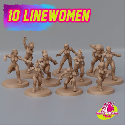 Unicorn Team Amazons Miniatures for Fantasy Football Tabletop Games Cosmondo