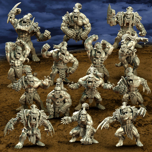 Savage Orcs Team Fantasy Football Punga Miniatures