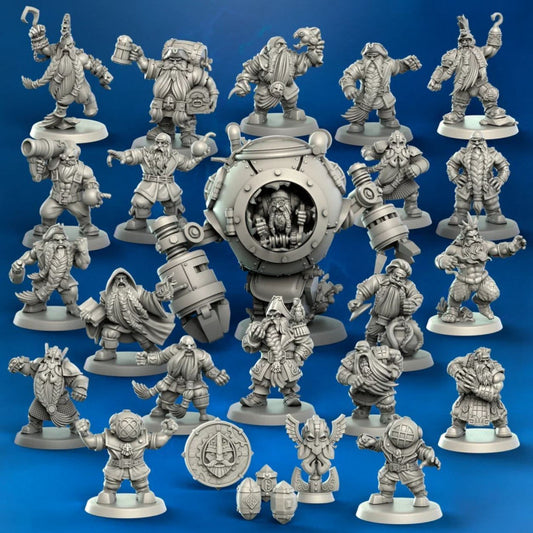 Steam Boys Dwarf Dwarves team Fantasy Football Punga Miniatures