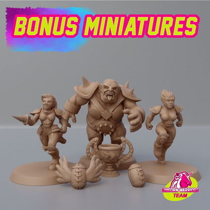 Unicorn Team Amazons Miniatures for Fantasy Football Tabletop Games Cosmondo