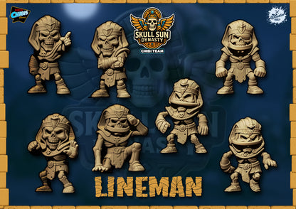Skull Sin Dymasty Chibi Tomb Kings for fantasy football miniature tabletop game Big Head Chibis