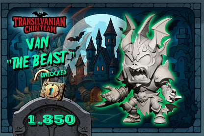 Transilvania Chibi Vampire –  Fantasy Football Miniature game Team - Big Head Chibi