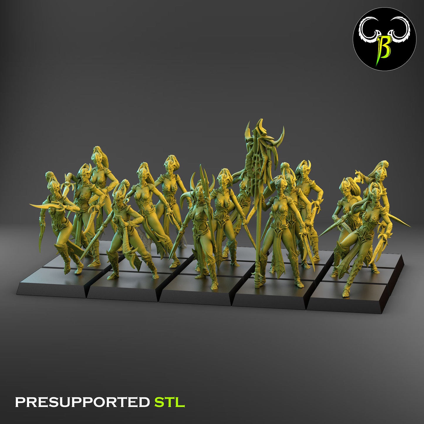 Blade Spider’s Cultist squad - CULT OF THE EIGHT - Dark Elves army - Clay Beast Creations - TheMajorLab