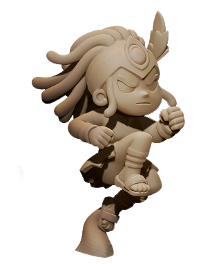 Chibi Amazons – Amazon Fantasy Football Team – High Quality Resin Miniatures – Big Head Chibi