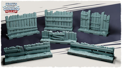 Kraken Stadium Gates of Glory Fences and Boards for Fantasy Football Tabletop Miniature Game - Kraken 3D Studios