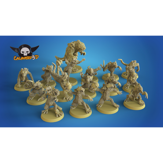 Laboratory rat man team for fantasy football miniature tabletop game Calaverd3d