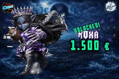 Sons of Kraken Chibi Dark Elves for fantasy football miniature tabletop game Big Head Chibis (Copy) - TheMajorLab