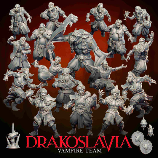 Drakoslavia Vampire team for fantasy football miniature tabletop game Punga Vampire