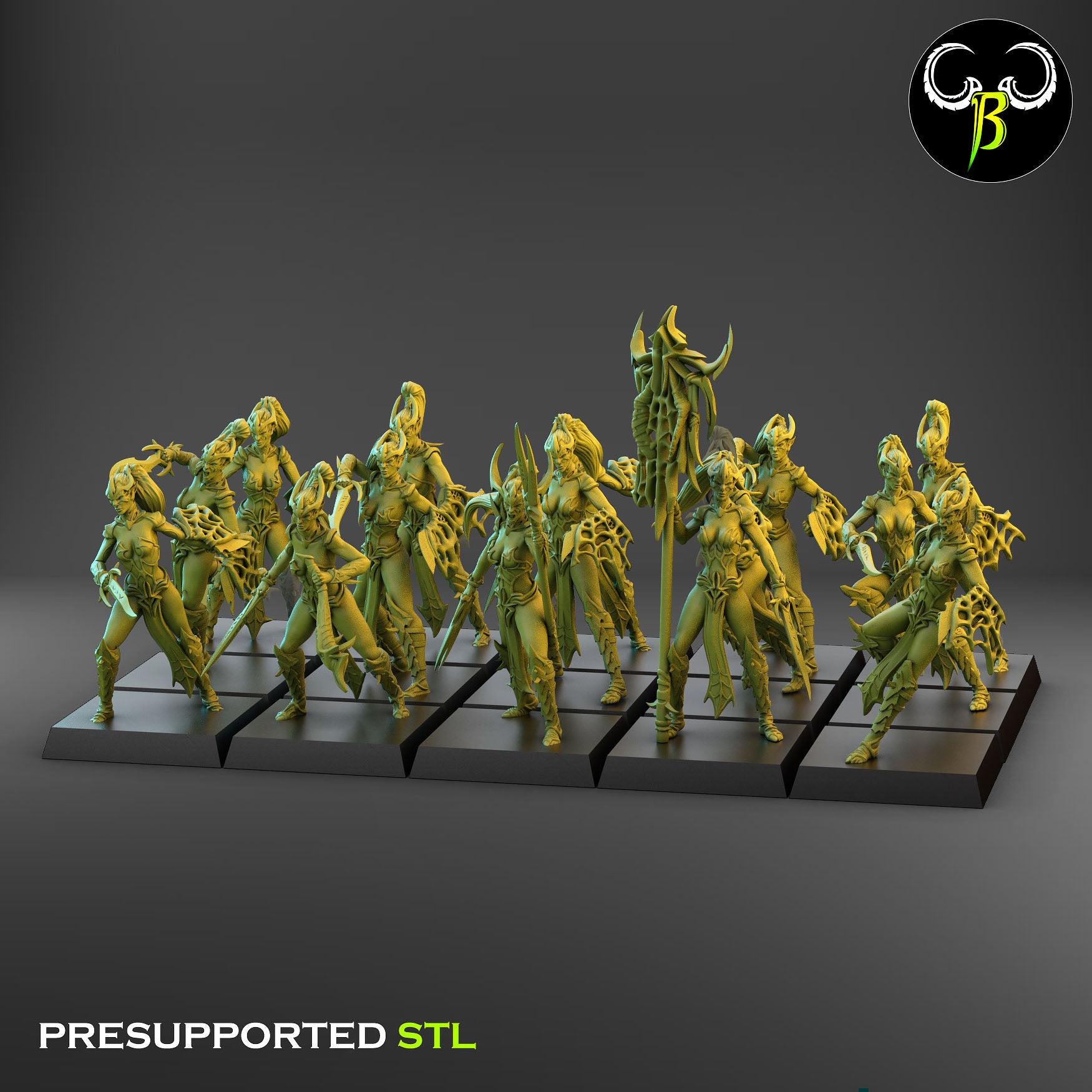 Blade Spider’s Cultist squad - CULT OF THE EIGHT - Dark Elves army - Clay Beast Creations - TheMajorLab