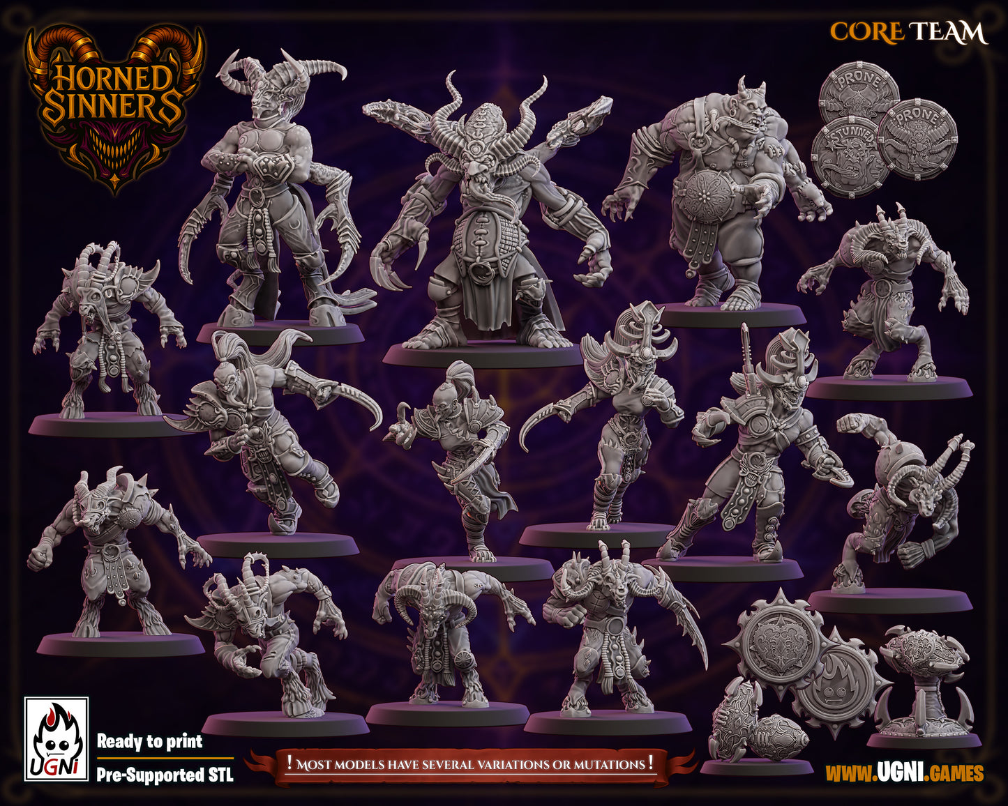 Chaos Team ⚜️Horned Sinners Fantasy Football UGNI Miniatures