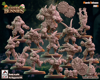 Easter Bunnies as Slann Team - 12 Miniatures | Blood Fantasy Football Bowl | UGNI Miniatures