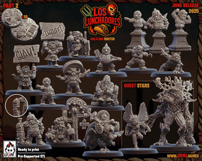 Los Lunchadores Halfling Team – 24 Miniatures High Quality Resin Blood Fantasy Football Bowl Team – UGNI Miniatures