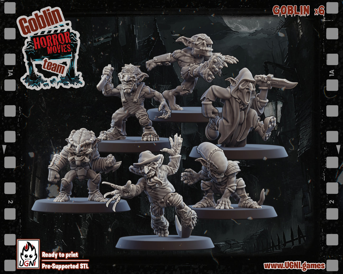 Cinematic Horror Movie Goblin Team Fantasy Football UGNI Miniatures