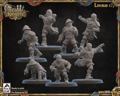 Chess Knights - Bretons team for Fantasy Football Tabletop Game Ugni miniatures - TheMajorLab
