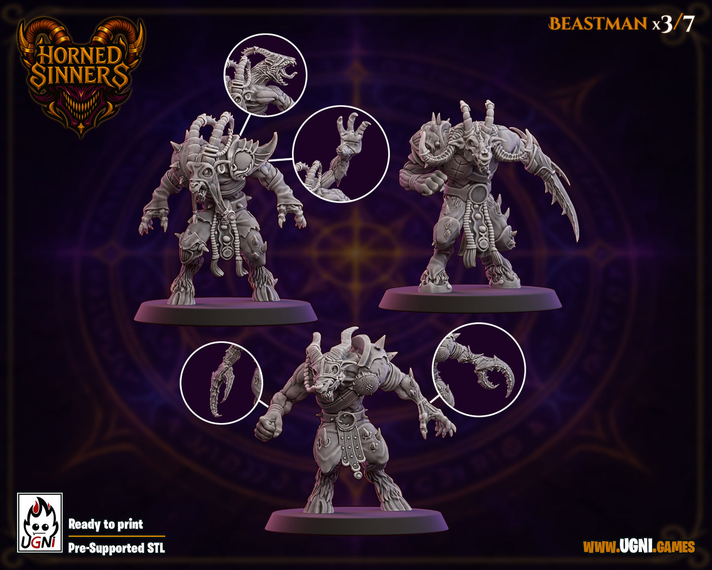 Chaos Team ⚜️Horned Sinners Fantasy Football UGNI Miniatures