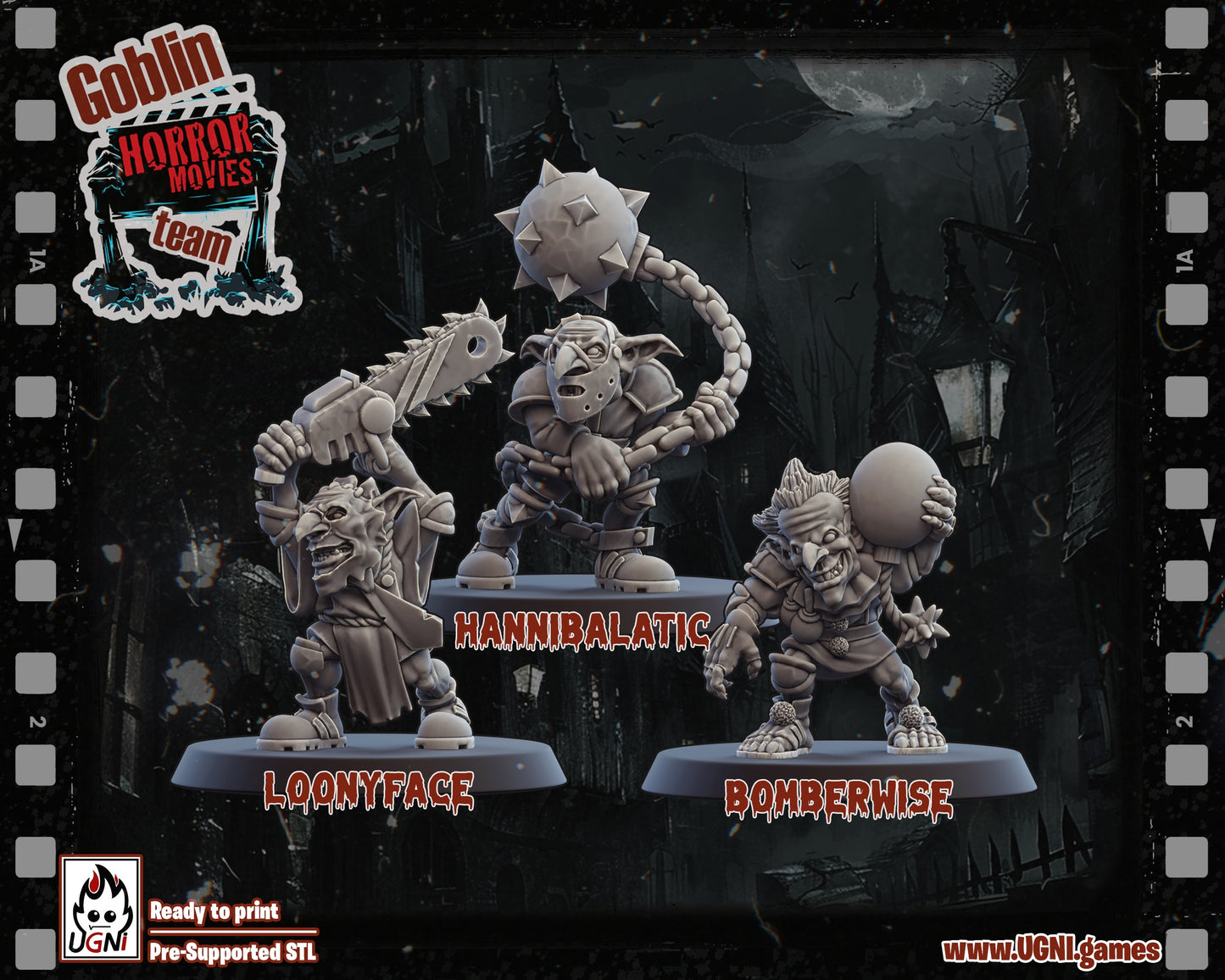 Cinematic Horror Movie Goblin Team Fantasy Football UGNI Miniatures