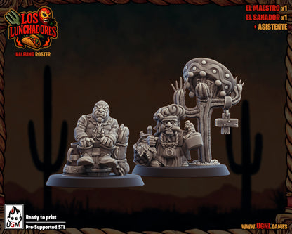 Los Lunchadores Halfling Team – 24 Miniatures High Quality Resin Blood Fantasy Football Bowl Team – UGNI Miniatures