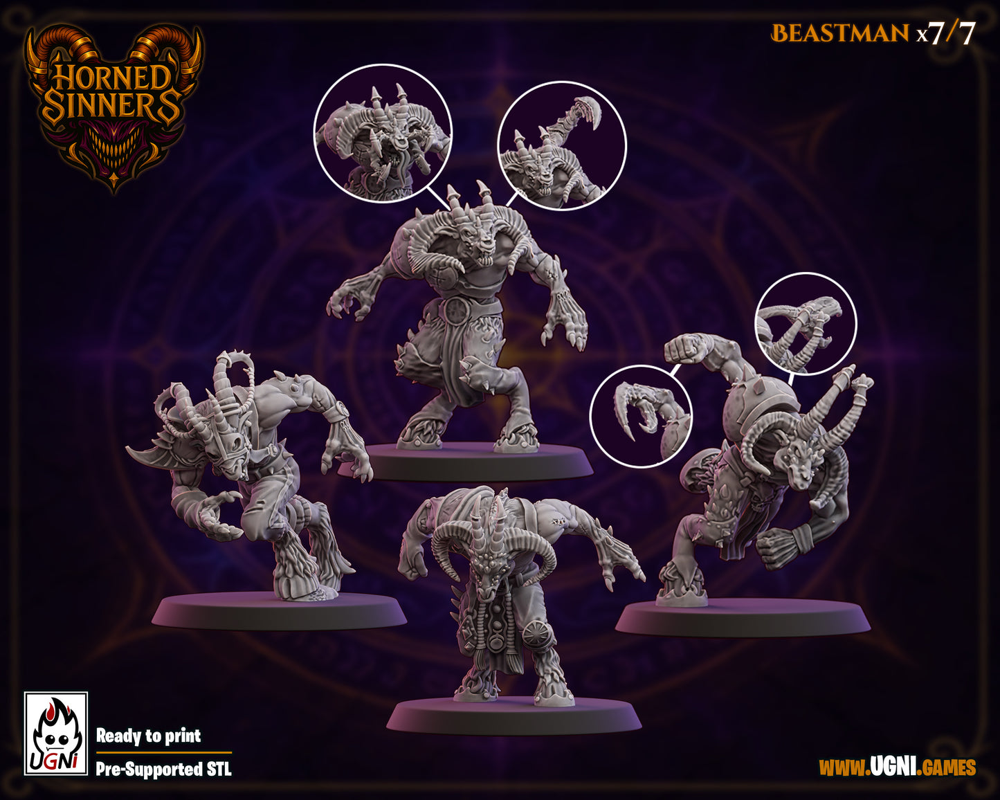 Chaos Team ⚜️Horned Sinners Fantasy Football UGNI Miniatures