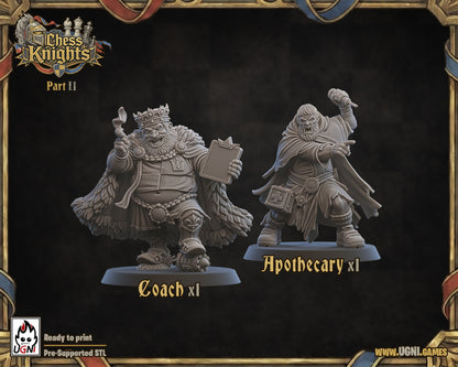 Chess Knights - Bretons team for Fantasy Football Tabletop Game Ugni miniatures - TheMajorLab