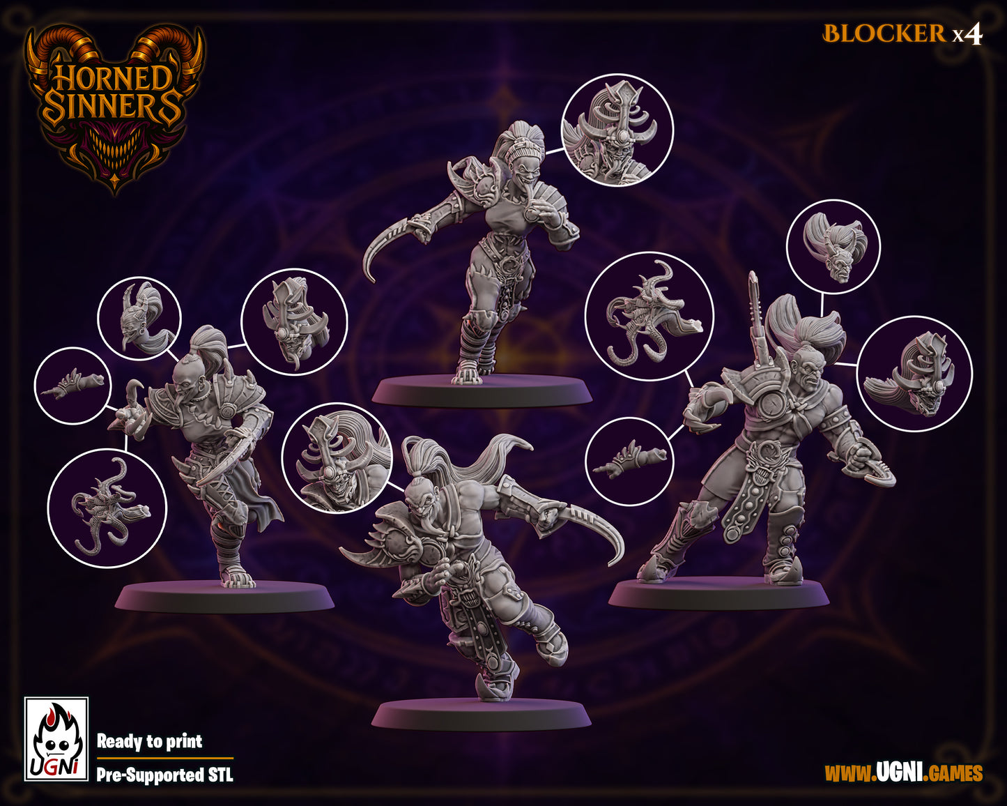 Chaos Team ⚜️Horned Sinners Fantasy Football UGNI Miniatures