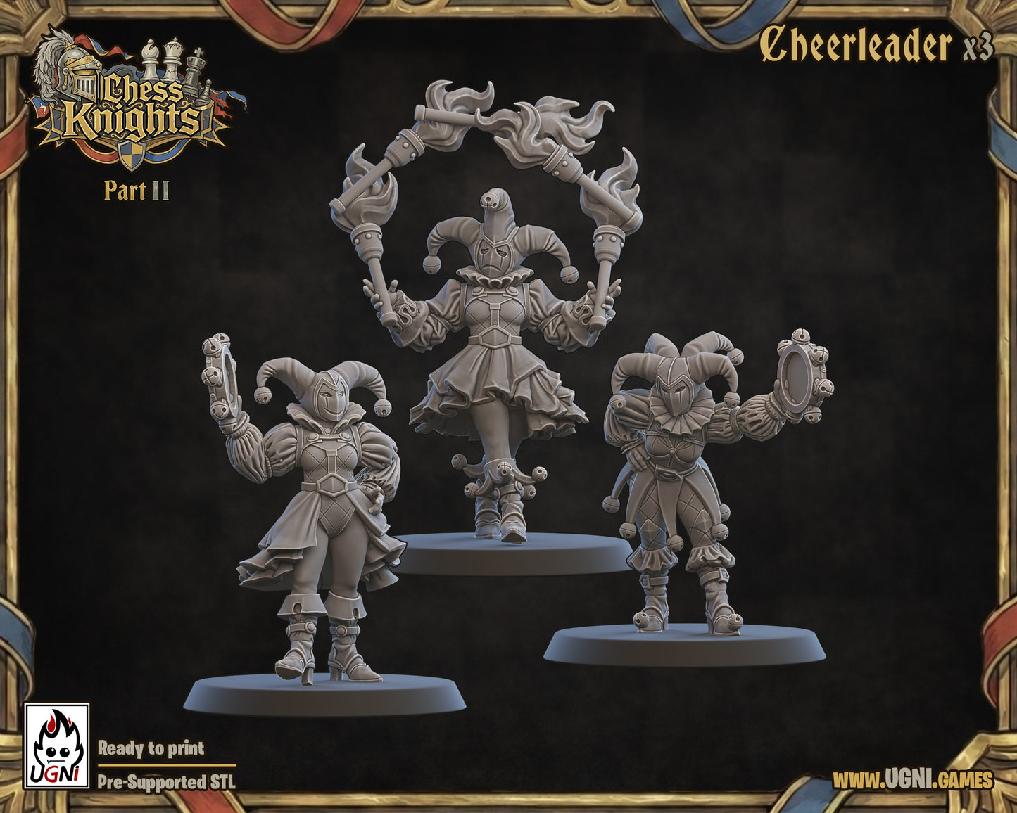 Chess Knights - Bretons team for Fantasy Football Tabletop Game Ugni miniatures - TheMajorLab