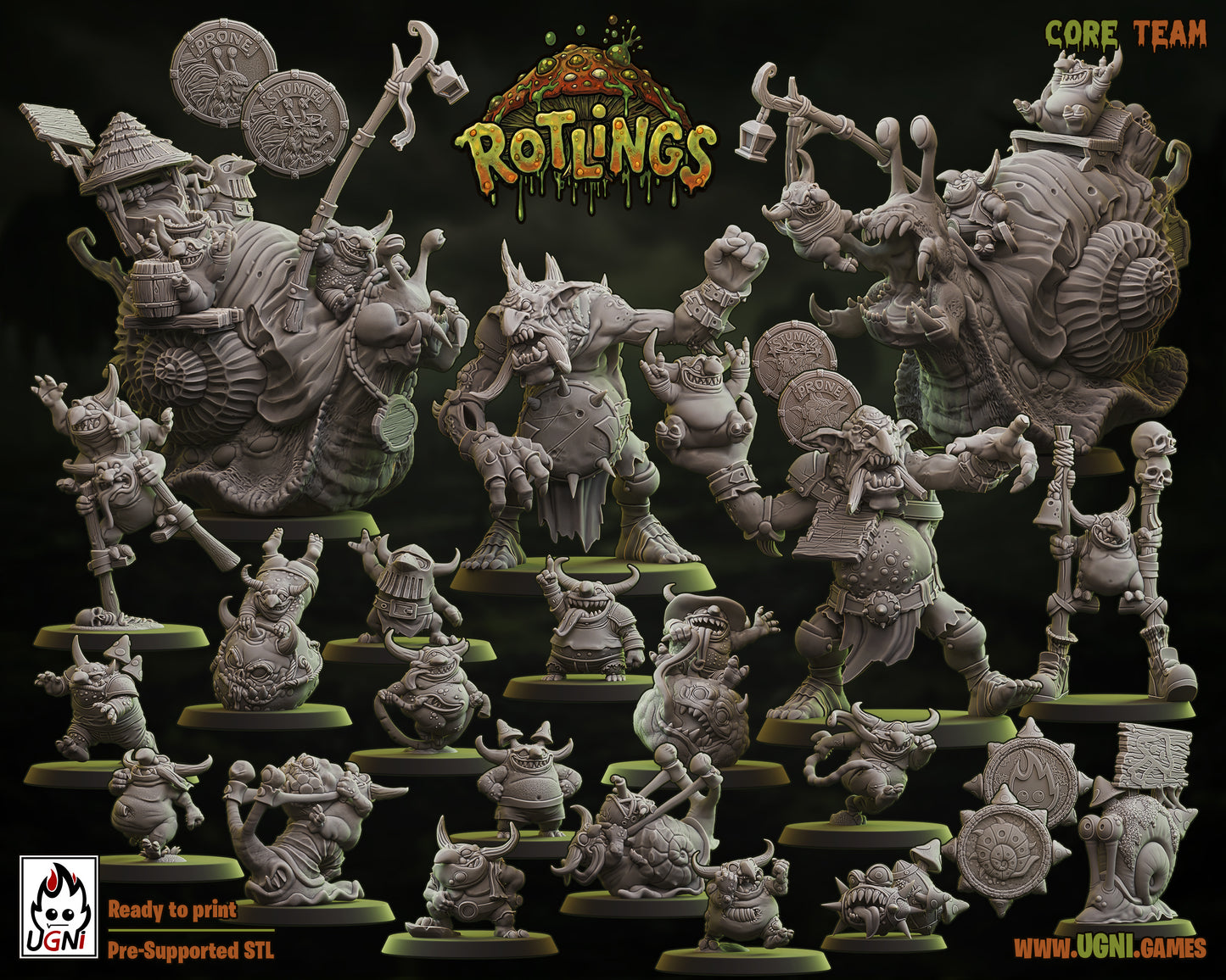 Runtlings - Runt Team for Fantasy Football Miniature Tabletop Game - UGNI Miniature - TheMajorLab