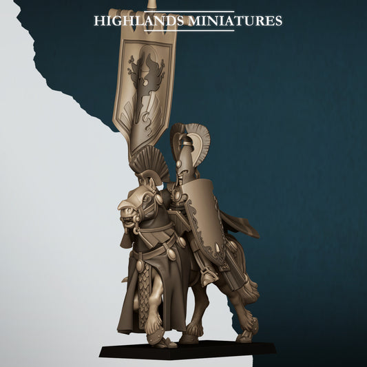 High Elves Lord with Banner - Aegean Heroes  - Highlands Miniature