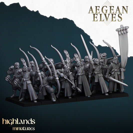 High Elves Arcers - Aegean Heroes  - Highlands Miniature