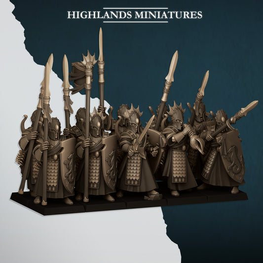 High Elves  Sea Guard - Aegean Heroes  - Highlands Miniature