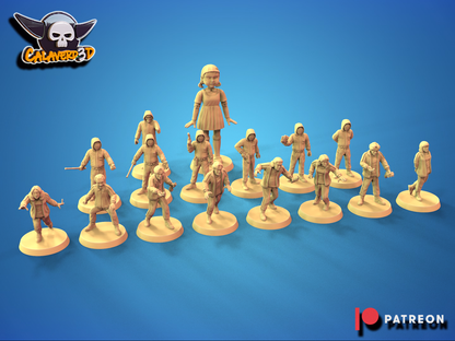 Squid Game Human Fantasy Football Team 16 High Quality Miniatures Calaverd3D