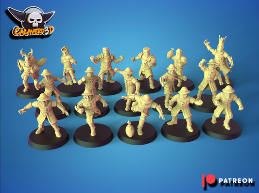Knights of the Holy Grail - Bretons Team for Fantasy Football Miniature Tabletop Game - Calavered3D - TheMajorLab