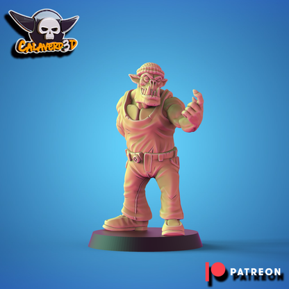Prison Orcs Team - 22 High-Quality 3D Print Orc Miniatures | Blood Fantasy Football Bowl | Calaverd3D