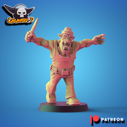 Prison Orcs Team - 22 High-Quality 3D Print Orc Miniatures | Blood Fantasy Football Bowl | Calaverd3D