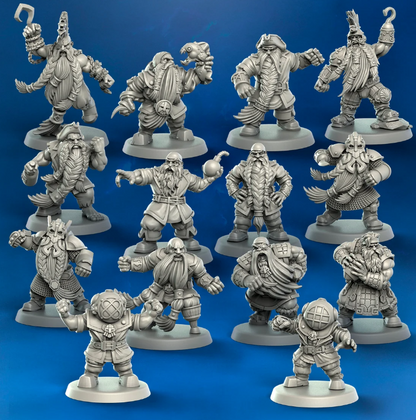 Steam Boys Dwarf Dwarves team Fantasy Football Punga Miniatures