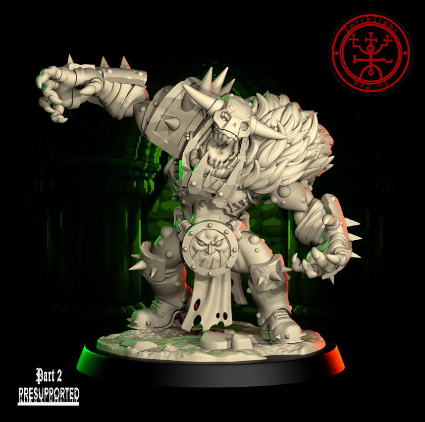 The GREEN FLASH - Brute Orc Team for Fantasy Football Miniature Tabletop Game – Torchlight Miniatures - TheMajorLab