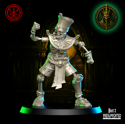 The Osteopharaosis Tomb Kings Team for Fantasy Football Miniature Tabletop Game Torchlight Models