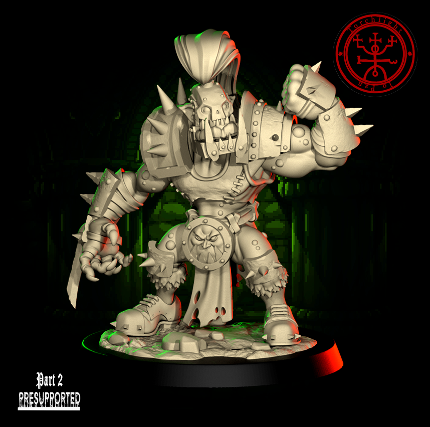 The GREEN FLASH - Brute Orc Team for Fantasy Football Miniature Tabletop Game – Torchlight Miniatures - TheMajorLab